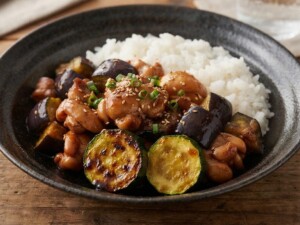 ひるおびのレシピ・ズッキーニの黒酢あんかけ丼
