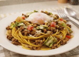 DAIGOも台所のレシピ・タコス風味のスパゲッティ
