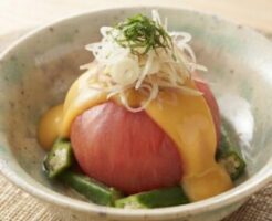 あさイチのレシピ・トマトの含め煮 黄身酢仕立て