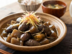 ノンストップのレシピ・ナスとこんにゃくの田舎煮