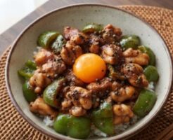 プレバトのレシピ・ブラックチキンのせごはん