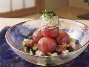 あさイチのレシピ・ミニトマトの含め煮 梅肉仕立て