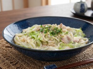 キューピー3分クッキングのレシピ・レンチン塩だれうどん