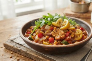 あさイチのレシピ・即席塩レモンの豚肉トマト煮込み
