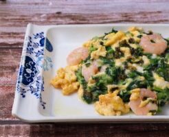 DAIGOも台所のレシピ・小松菜とエビの炒り卵