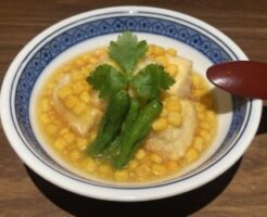 ノンストップのレシピ・揚げだし豆腐のトウモロコシあん
