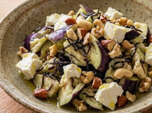 きょうの料理のレシピ・水なすの浅漬け クリームチーズあえ