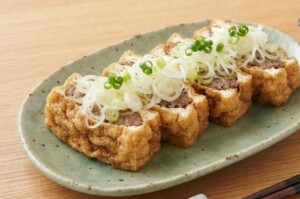 ぽかぽかのレシピ・肉詰め厚揚げのネギポン酢
