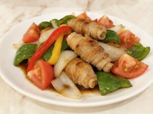 キューピー3分クッキングのレシピ・豚こまのトマト酢豚