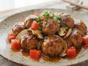 きょうの料理ビギナーズのレシピ・豚こまの丸め焼き 甘酢あん