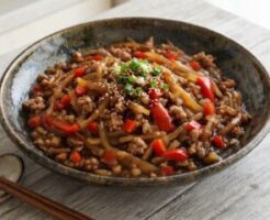 ぺこもぐキッチンのレシピ・豚と切り干し大根のスタミナ餡
