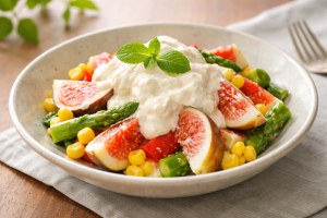きょうの料理のレシピ・いちじくと彩り野菜の豆腐クリーム
