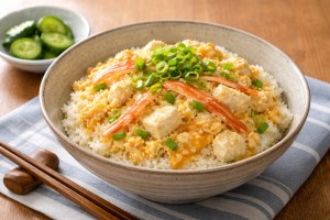 きょうの料理のレシピ・かにかま豆腐丼