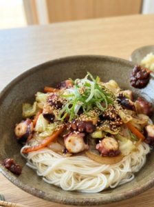 サタプラのレシピ・たこの旨辛そうめん