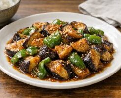 きょうの料理のレシピ・なすとピーマンのみそ炒め