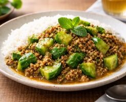 あさイチのレシピ・ゆできゅうりのキーマカレー