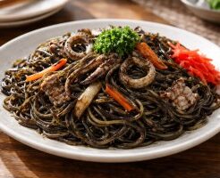 ウワサのお客さまのレシピ・イカ墨焼きそば