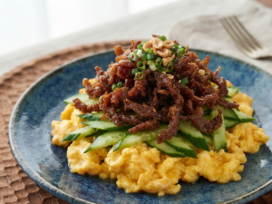 沸騰ワード10のレシピ・キュウリと牛肉の中華炒め