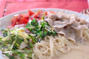 キューピー3分クッキングのレシピ・クリーミー豆乳そうめん