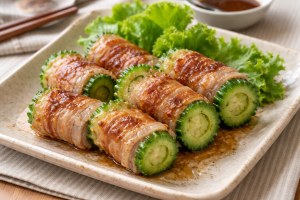 優香のサンデークッキングのレシピ・ゴーヤの肉巻き