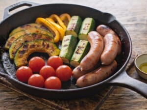 きょうの料理のレシピ・ソーセージと夏野菜のフライパン蒸し