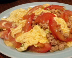 ノンストップのレシピ・トマたまの鶏そぼろ炒め
