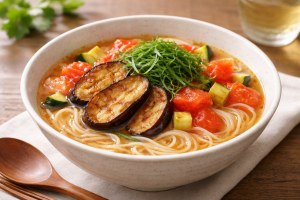 きょうの料理ビギナーズのレシピ・トマトとなすのにゅうめん