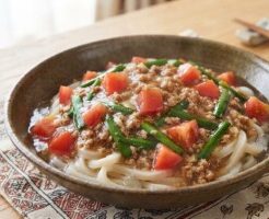 キューピー3分クッキングのレシピ・トマトとにらのあんかけ冷やしうどん