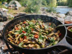 ぺこもぐキッチンのレシピ・パクチーガーリック炒め