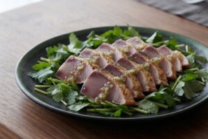 どさんこワイド179のレシピ・ブリと三つ葉のわさびドレッシング
