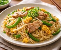 NHKきょうの料理ビギナーズのレシピ・ポークそうめんチャンプルー