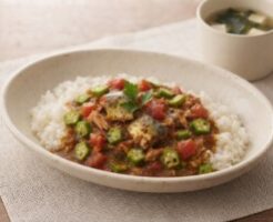 土曜はナニするのレシピ・冷やし鯖トマトカレー
