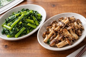 きょうの料理のレシピ・小松菜のソテーときのこのソテー