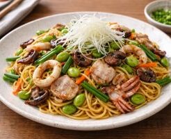青空レストランのレシピ・恋豆の塩焼きそば