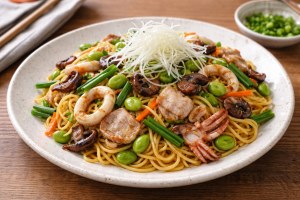 青空レストランのレシピ・恋豆の塩焼きそば
