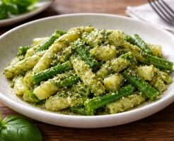 キューピー３分クッキングのレシピ・手打ちパスタ バジルソース