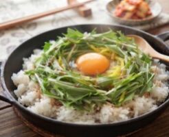 どさんこワイド179のレシピ・水菜のビビンバ風
