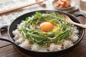 どさんこワイド179のレシピ・水菜のビビンバ風