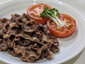 きょうの料理のレシピ・焼きトマトと牛肉のしょうゆがらめ