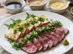ぺこもぐキッチンのレシピ・牛もも肉と豆腐のポン酢マリネ