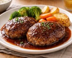 ぺこもぐキッチンのレシピ・肉汁たっぷりハンバーグ