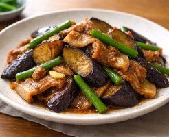 キューピー３分クッキングのレシピ・豚バラとなすのソース炒め