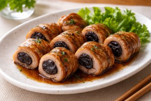 NHKきょうの料理ビギナーズのレシピ・豚肉のプルーン巻き