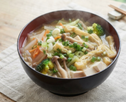 ぽかぽかのレシピ・野菜たっぷり時短味噌汁