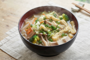 ぽかぽかのレシピ・野菜たっぷり時短味噌汁