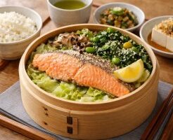 なないろ日和！のレシピ・鮭定食