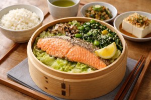 なないろ日和！のレシピ・鮭定食