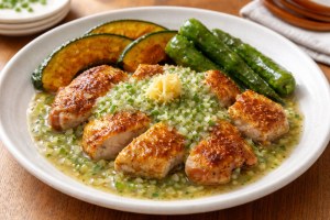 きょうの料理のレシピ・鶏肉のカレー香味焼き きゅうりソース