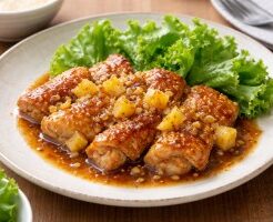 キューピー３分クッキングのレシピ・鶏肉のパイン焼き