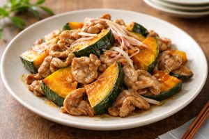 あさイチのレシピ・かぼちゃと豚肉のゆずこしょう炒め